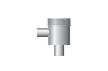 Vertical outlet, outlet 50 mm, inlet 40 mm for sink connection