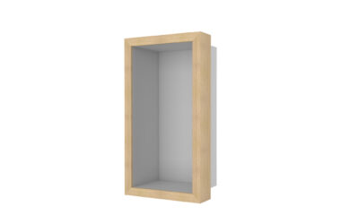 Container W-BOX (Edelstahl gebürstet | Oak – Natürlich Rahmen)